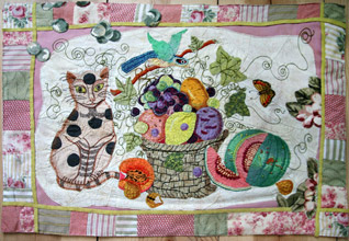            Cat With Fruit Basket