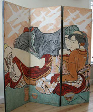 Utamaro Lovers Screen 