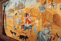 Colored Harvest Mural